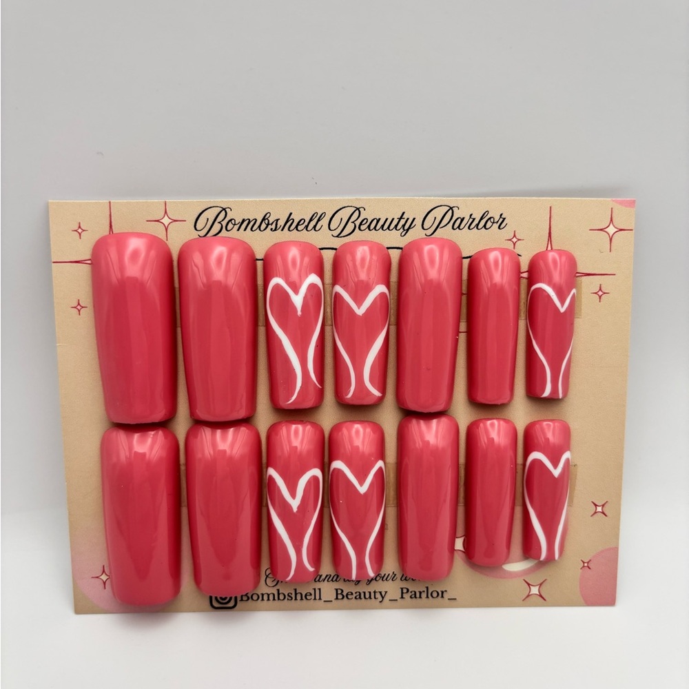 Valentines Custom Nails